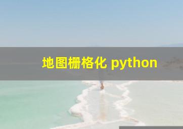 地图栅格化 python